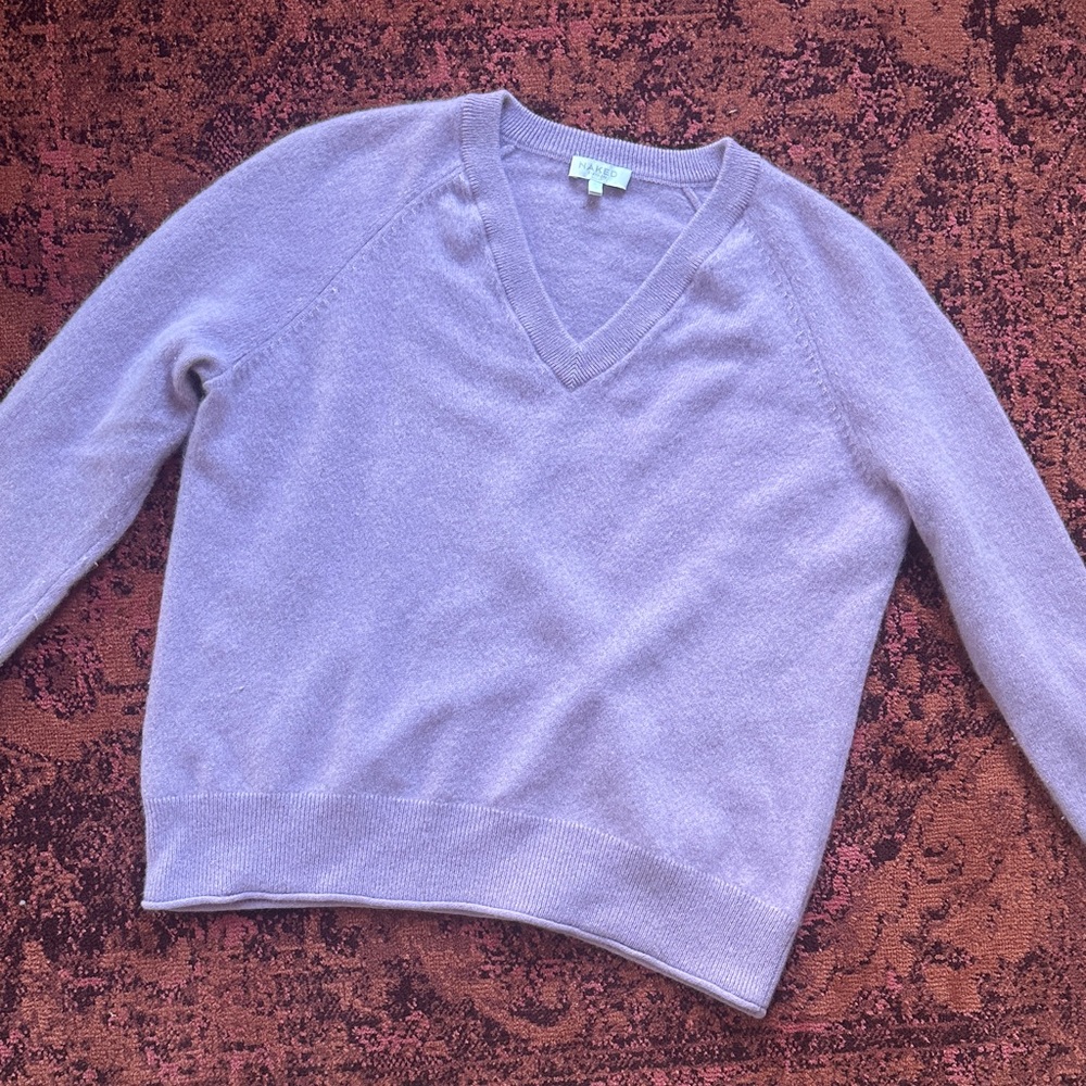 NakedCashmere Lavender V-Neck Women's Sweater